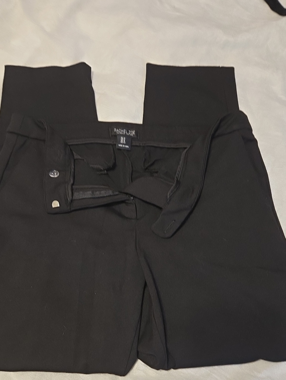 Rachel Zoe Black High-Waist Stretch Chinos